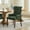 Olive Green, variant on Upholstered Chenille Dining Chair with Solid Wood Legs, Tufted Backrest and Arms for Dining Room or Kitchen Use, Olive Green