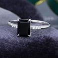 thumbnail image 2 of Jewelerix Sterling Emerald Cut Ring 1.50 CT Moissanite Diamond Engagement Ring Handmade Jewelry Anniversary Promise Ring Gift for Her, 2 of 5