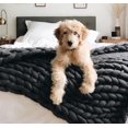 thumbnail image 1 of Large Chunky Knitted Thick Blanket, Yarn Woolen Throw Sofa Blanket, 1 of 4