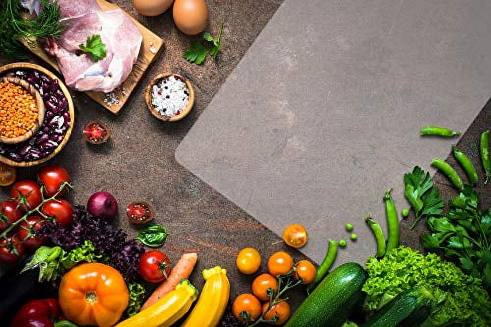 extra thick flexible frosted clear plastic cutting mats, 12" x 18", set of 6, by better kitchen products