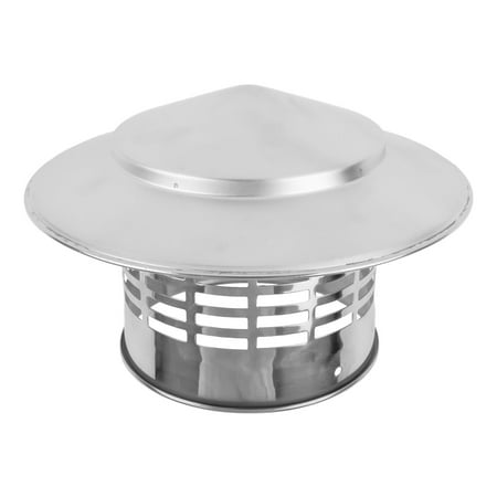 

Stainles Steel Chimney Cap Exterior Wall Fresh Air Outlet Roof Pipe Exhaust Hood 110mm