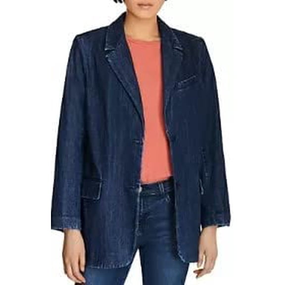J Brand Haisley Denim Blazer, Blue Sea, Size M