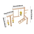 thumbnail image 3 of Natural Wooden Bird Ladder Small Parrots Cage Climbing Activity Play Gym Decoration, 3 of 7