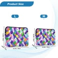 thumbnail image 4 of FORMRS 15-15.6 inch Laptop Sleeve Case Soft Carrying Quilted Computer Bag Cover, Green Wavy Plaid, 4 of 7