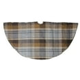 thumbnail image 2 of Northlight 48" Brown Plaid Rustic Woodland Christmas Tree Skirt with Gold Trim, 2 of 2