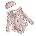 thumbnail image 2 of Girls Swimwear Long Sleeve Backless UPF Beach Bathing Suit for Pool Roleplay1, 2 of 5