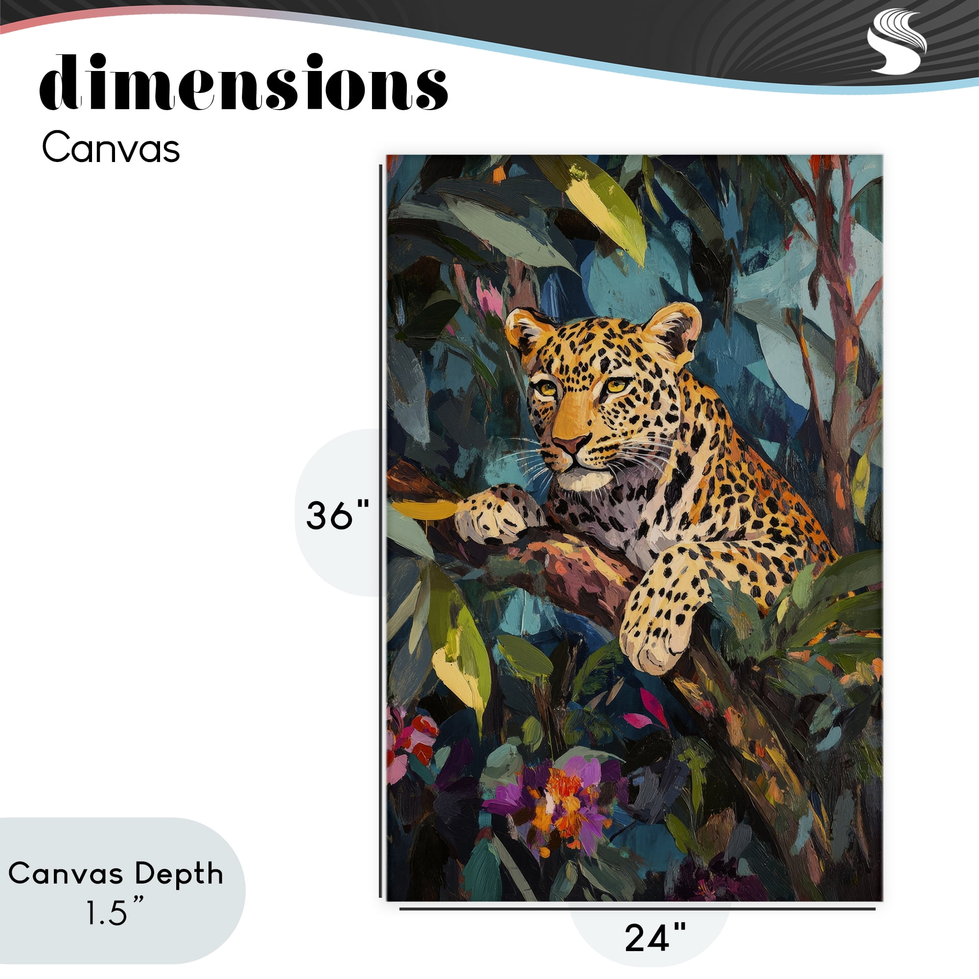 Stupell Industries One The Wild Side Leopard Canvas Wall Art, design by Petal Prints Design