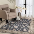 thumbnail image 3 of Loomaknoti Minerva Maneli 5' x 7' Oriental Indoor Area Rug , Blue, 3 of 6