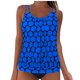 thumbnail image 1 of Trajes de Baño de Corte Alto para las Mujeres sin Mangas Impresión Push-Up Traje de Baño Acolchado Conjuntos de Blusa, Trajes de Baño de Cintura Alta para las Mujeres, 1 of 5
