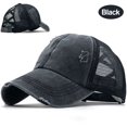 thumbnail image 4 of FLhrweasw Sombrero Cruzado Con Visera Protección Solar Borde Rasgado para (negro), 4 of 9