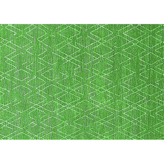 Ahgly Company Indoor Rectangle Solid Green Modern Area Rugs, 3' x 5'