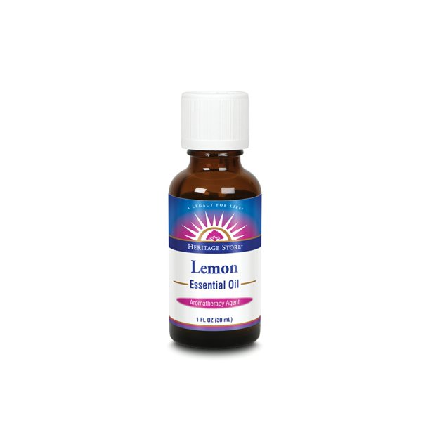 HERITAGE STORE Lemon Essential Oil, Lemon (BtlGlass) 1oz