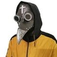 thumbnail image 2 of Máscara de médico de la peste negra de cuero en máscara de pico negro máscara de Doctor de la peste negra Halloween Steampunk PU pájaros Cosplay Doctour máscara Sincero Hogar, 2 of 6