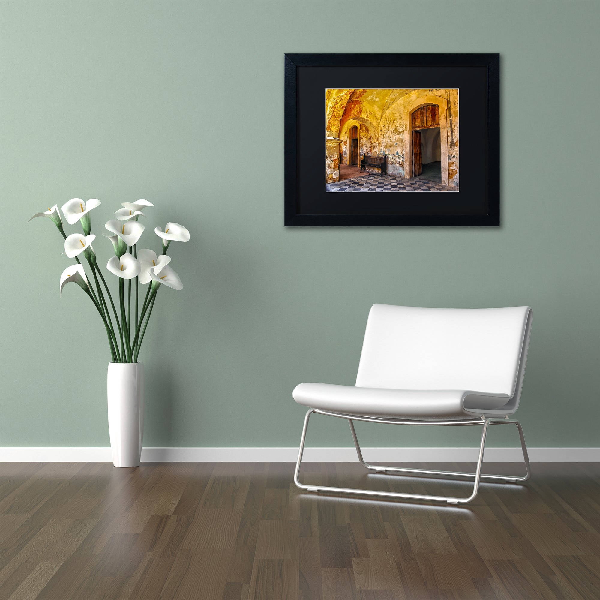 Trademark Fine Art "Castillo de San Felipe del Morro 1" Canvas Art by CATeyes, Black Matte, Black Frame