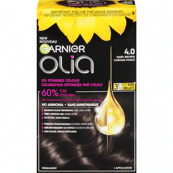 Garnier Olia Oil Powered Colour 4.0 Dark Brown 1 ea