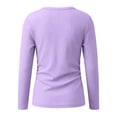 thumbnail image 5 of Jalioing Girls Long Sleeve Tops Ribbed Knit Crew Neck Casual Shirts Teens Kids Plain Basic T Shirts Girls Clothes, 5 of 8