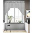 thumbnail image 3 of Grey Swag Valance for Windows 56'' x 36'', Modern Pure Gray Light Filtering Kitchen Curtains Valances for Bathroom/Living Room/Bedroom/Café, Rod Pocket Curtain Panel, 3 of 6