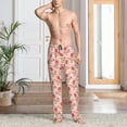 thumbnail image 4 of Bingfone Floral Mugs And Strawberries Mens All Over Print Sleep Pajama Pants-Large, 4 of 5
