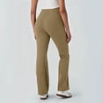 thumbnail image 4 of Flare Leggings for Women Yoga Pants High Waisted Crossover Stretchy Leggings Business Bootcut Yoga Pants with Pockets (Light Brown,XL), 4 of 4