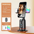 thumbnail image 3 of Q02 360° Rotation Gimbal Stabilizer Selfie Stick Desktop Face Tracking Gimbal with Remote Shutter Holder Bluetooth Light, 3 of 7