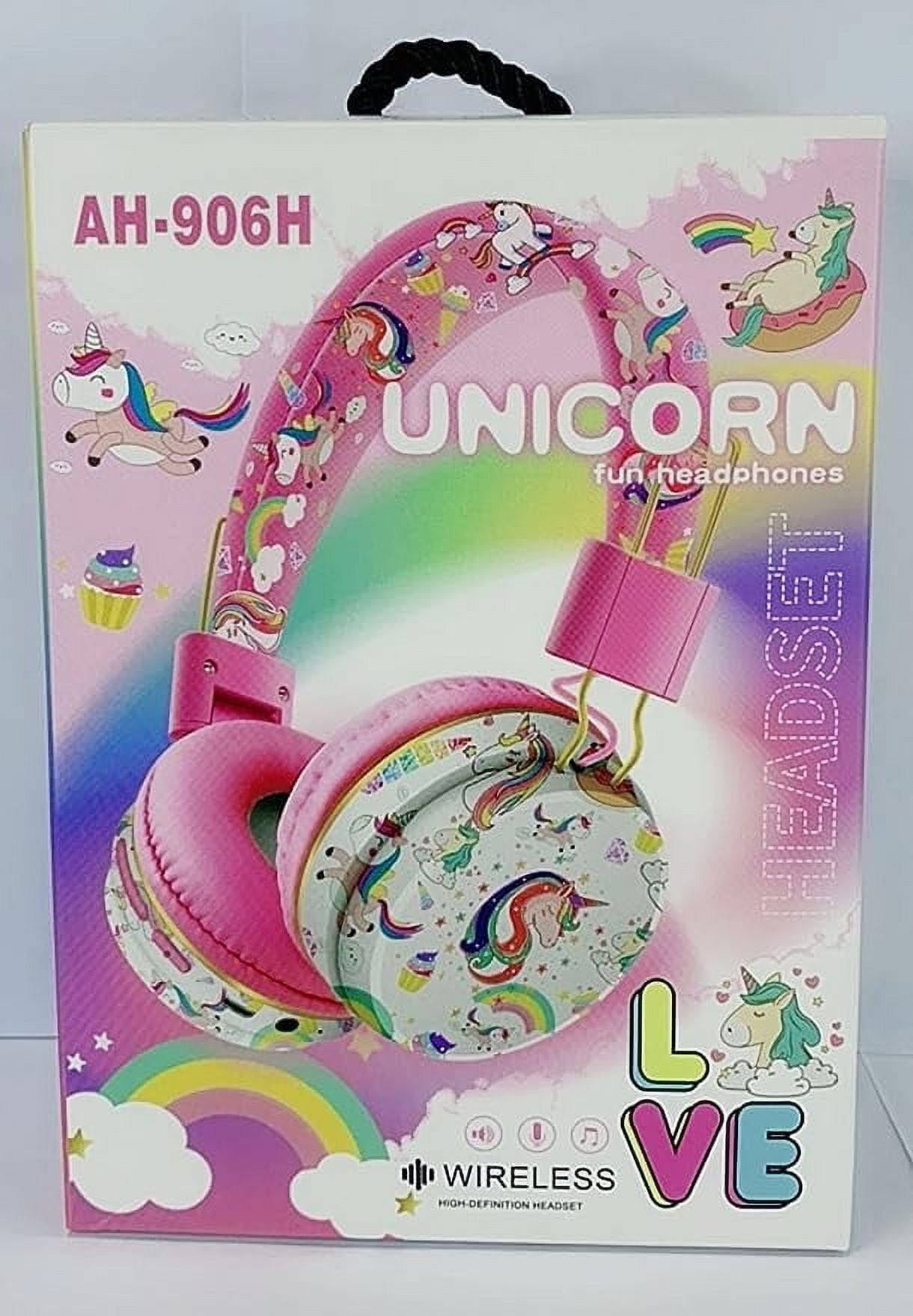 Qearfun Unicorn Kids Wireless Headphones Over Ear with Mic Compatible with Fire Tablet Age 2 Walmart