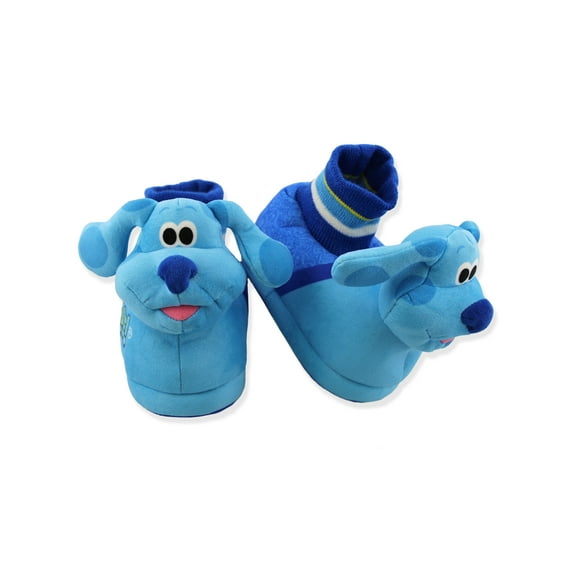 Nickelodeon Blue's Clues & You Blue Male Toddler Plush 3D Sock Top Slippers CH89571H