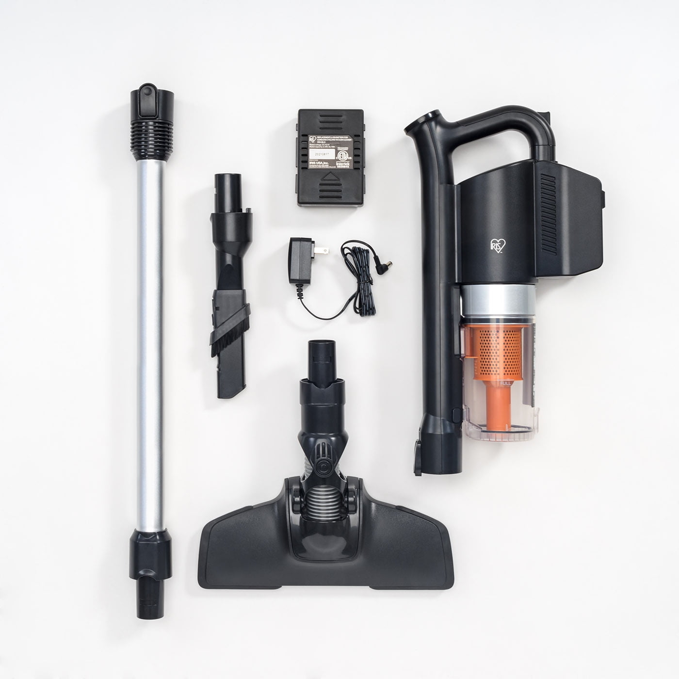 IRIS Cordless Stick Vacuum for Low-profile Rugs and Hard Floors, 4-in-1 Attachments, 9000Pa Suction LED Indicator