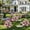 Pink, variant on Artificial Outdoor Fake Plants,UV Resistant Faux Front Porch Hanging Planter Window Box Garden Decor,Hanging Fuchsia Orchid Vines Stems UV Protected Wall Porch Patio Outside