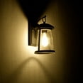 thumbnail image 3 of CHLOE Lighting FREYA Transitional 1 Light Textured Black Outdoor Wall Sconce 12" Height, 3 of 5