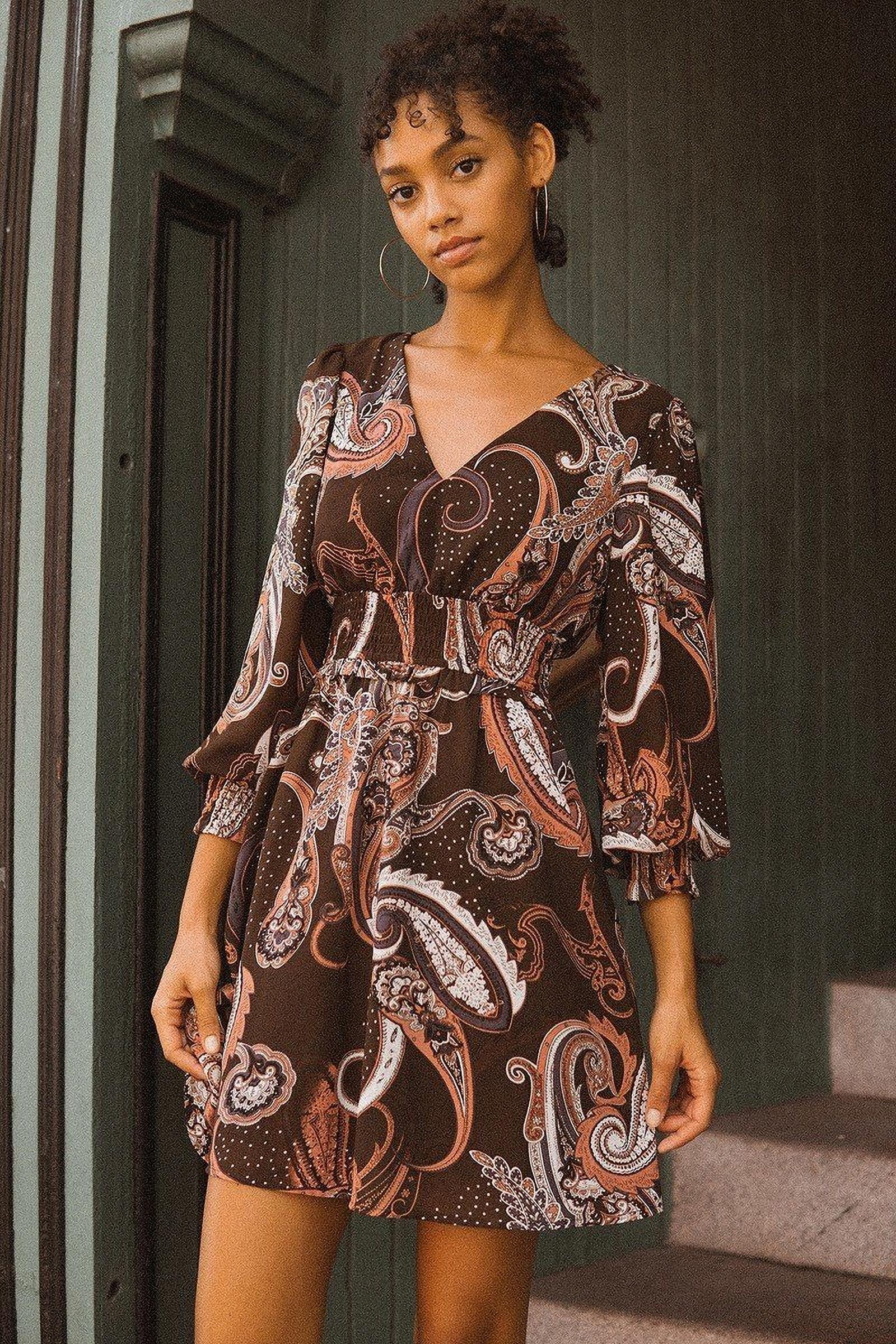 A Woven Mini Dress In Vintage Paisley ...