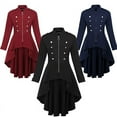 thumbnail image 3 of Chaqueta Steampunk de talla grande para mujer, ropa de cola, traje de uniforme militar con botones, disfraz de cosplay de Halloween, 3 of 5