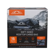 CARGOSMART CargoSmart Soft Sided Car Top Cargo Bag, 38”x38”x18” – Adds up to 15 Cubic Feet of Storage – Easily Mounts to Vehicle’s Roof Rack or Roof Top Basket – Heavy-Duty Vinyl, Black