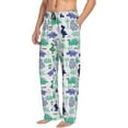 thumbnail image 3 of Mens Pajama Pants - Soft Sleep & Lounge Pants for Men, Dinosaur print D Cuteness Casual PJ Bottoms Pants with Pockets, 3 of 5