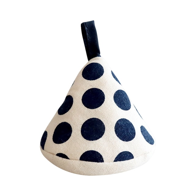 Toystoory Seguridad y comodidad triangulares del casquillo del pote del poliéster con los guantes resistentes al calor durables del mango del Cocina y Comedor azul