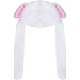 thumbnail image 5 of Animal Hat with Ears Moving Jumping Pop Up Beating Hat Plush Holiday Cosplay Dress Up Funny Gift for Kids(Light Up White Rabbit), 5 of 7