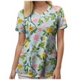 thumbnail image 3 of NIEWTR Women's V Neck Floral Print Scrub Tops Breathable Nursing Uniform Shirts with Pockets Wrinkle Resistant Fabric(Sky Blue,S), 3 of 3