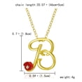 thumbnail image 2 of Jusqu'à 65% de Réduction sur les Colliers SMihono pour Femmes, Collier Lettre Rose avec Strass, Pendentif Rétro en Anglais, 2 of 2