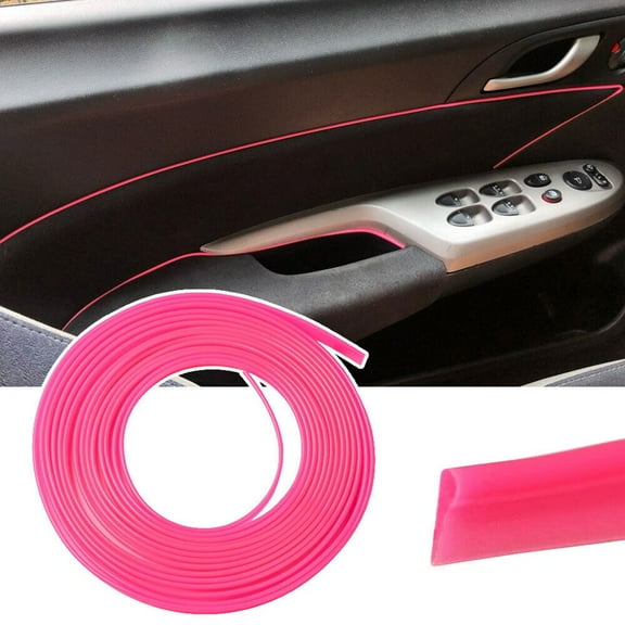 BAMILL 5M Car Interior Accessories Pink Point Edge Gap Door Panel Molding Line Trims