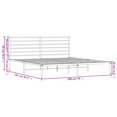 thumbnail image 4 of vidaXL Metal Bed Frame with Headboard White 193x203 cm, 4 of 5