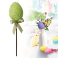 thumbnail image 2 of CoreLiving Artificial Easter Flowers Glitter Egg Plant Picks Wooden Stake Decoration for Spring Vase Filler Wreath Making Crafts Tree Ornaments, Assorted Colors, 2 of 9