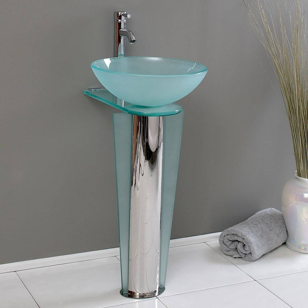 Fresca CMB1053-V Vitale 17" Modern Glass Bathroom Pedestal Sink -  Walmart.com