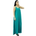 thumbnail image 2 of Bimba Robe Maxi à Bretelles Spaghetti Unie pour Femmes pour l'Été Plage Robe d'Été, 2 of 9