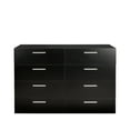 thumbnail image 5 of Tcbosik Modern 8-Drawer Double Dresser, 47.24" Wide Bedroom or Living Room Organizer, Black, 5 of 9