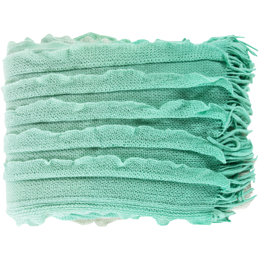 50" x 60" Light Green and Sea Green Elegant Autumn Throw Blanket