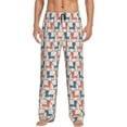thumbnail image 2 of Kdxio Cartoon Poodle Dog Print Men's Sleep Pajama Pant Lounge Pants with Pockets, 2 of 8