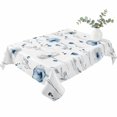 thumbnail image 2 of Blue Floral Spring Table Cloth Waterproof Tablecloths, Farmhouse Poppy Botanical Tablecloth Dining Table Cover for Kitchen Party Tabletop Outdoor, Rectangle Tablecloth 52x70 Inch, 2 of 9