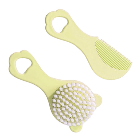 Baby Grooming Brush Set Specially Design Hairbrush and Comb for Infants With Lovely Cartoon Bear Design Easy to Carry