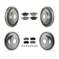 thumbnail image 1 of Transit Auto Front Rear Coated Disc Brake Rotors and Semi-Metallic Pads Kit for Car 2012-2015 Land Rover Range Evoque KGS-101037, 1 of 11