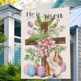 thumbnail image 6 of Easter Cross House Flag for Outdoor,Religious Cross with Bunny Eggs Flowers Yard Flags for Outside,Spring Holiday Decorative Flag for Farmhouse Decor 28x40 Double Sided, 6 of 6