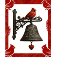 thumbnail image 2 of 2Pcs Memorial Garden Bell Cardinal Wind Chime, Vintage Resin Red Bird Sculpture with Heart Clapper, Sympathy Gift for Outdoor Patio Hanging Decoration, 2 of 7